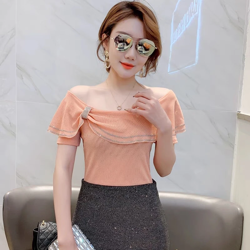 M-3XL Summer Streetwear Short Sleeve Women TShirt Tops Fashion Casual O-Neck Mesh T-Shirt Ruffles Sweet Female Tees Blusas New - Image 3