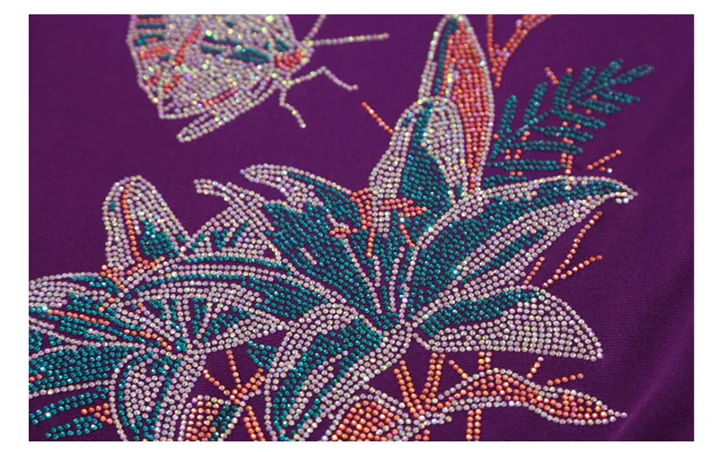 M-3XL New European Summer Clothes Chic Girl Butterfly Shiny Diamonds T-shirt Sexy Off Shoulder Women Tops All Match Mesh Tees - Image 6