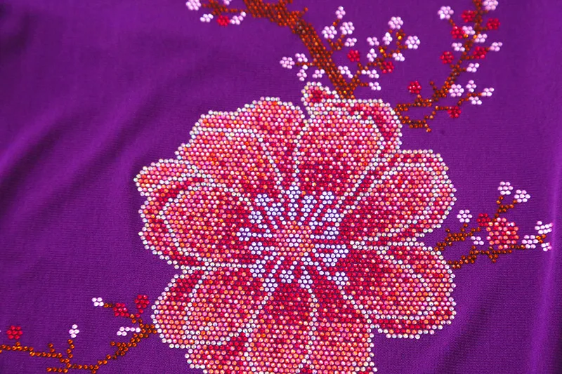 Streetwear Girl Summer Chic Clothes Mesh T-Shirt New Flower Hot Diamonds Brand Women Tops Sexy Short Sleeve Off Shoulder Tees - Image 6